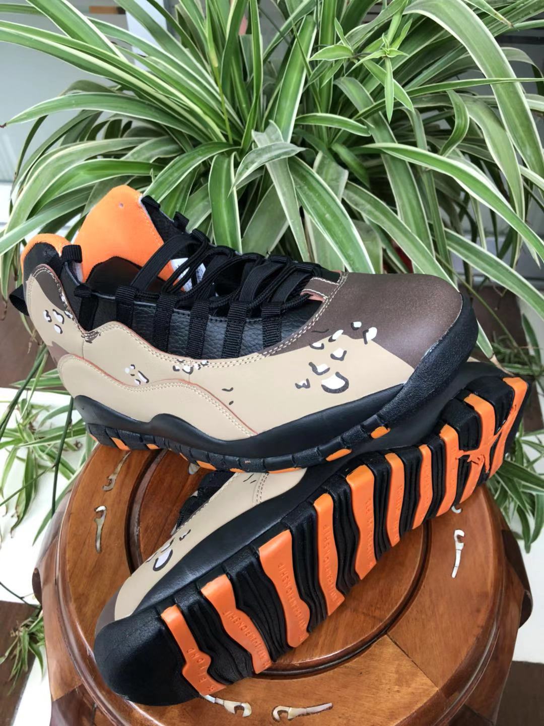 New Air Jordan 10 Camo Black Orange Shoes